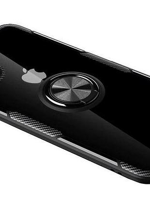 Чехол primolux ring magnetic stand для apple iphone 11 pro max - black 3
