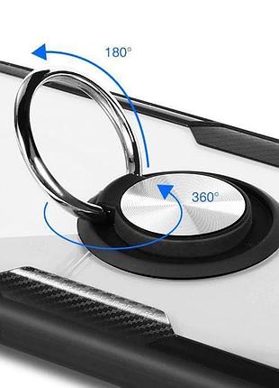 Чехол primolux ring magnetic stand для apple iphone 11 pro max - black 6