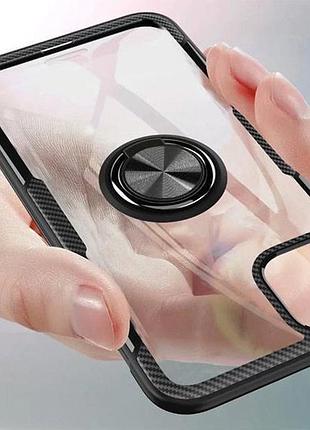 Чехол primolux ring magnetic stand для apple iphone 11 pro max - black 7