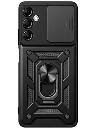 Чехол primo shockproof для samsung galaxy s25 (sm-s931) - противоударный, с подставкой и шторкой для камеры - black