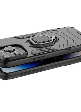 Чохол бампер primolux ring armor для apple iphone 15 pro - black 5