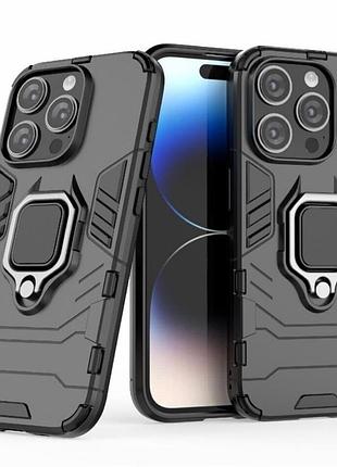 Чохол бампер primolux ring armor для apple iphone 15 pro - black 7