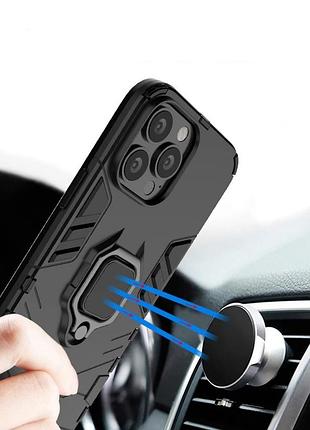 Чохол бампер primolux ring armor для apple iphone 15 pro - black 9