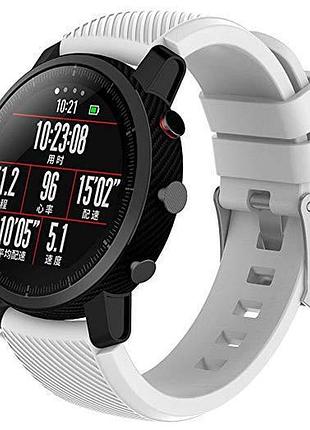 Силиконовый ремешок primo для часов xiaomi huami amazfit sportwatch 2 / amazfit stratos - white