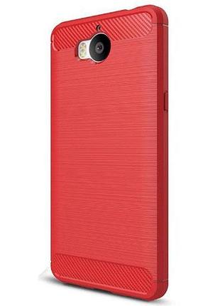 Чохол primo carbon fiber series для huawei y5 2017 - red