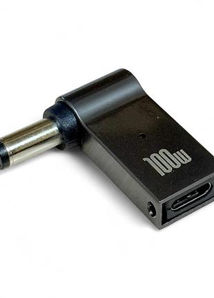 Адаптер для заряджання ноутбуків type-c to dc 5.5-2.1mm 100w