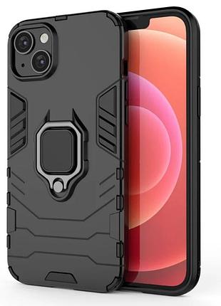 Чехол бампер primolux ring armor для apple iphone 14 plus - black