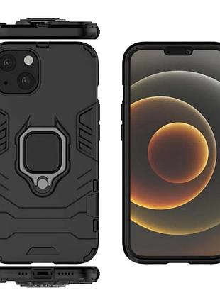 Чехол бампер primolux ring armor для apple iphone 14 plus - black 6
