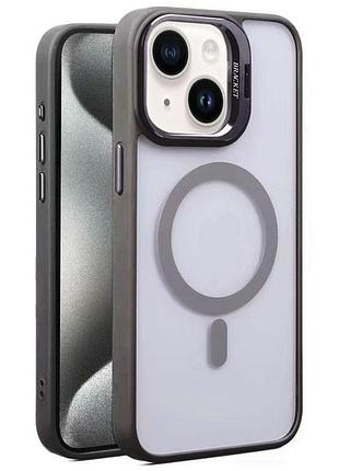 Чохол primo support magsafe для iphone 15 з захистом камер - grey