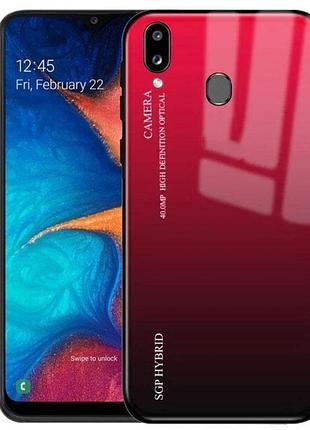 Чохол-бампер primolux gradient glass для samsung galaxy a40 2019 (sm-a405) - red