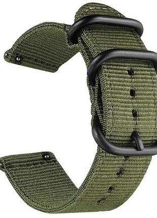 Нейлоновый ремешок primo traveller для часов amazfit active 3 premium / active 2 / active - army green