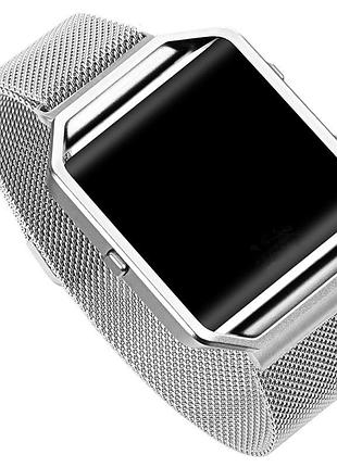 Миланский сетчатый ремешок для часов fitbit blaze - silver 4