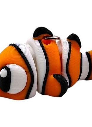 3d брелоки "cute flexi tropical fish / тропичная рыба", keychain, 3d печать