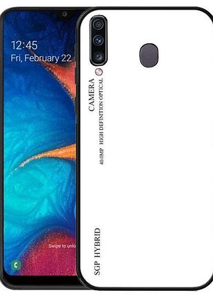 Чохол-бампер primolux gradient glass для samsung galaxy m30 2019 (sm-m305) - white