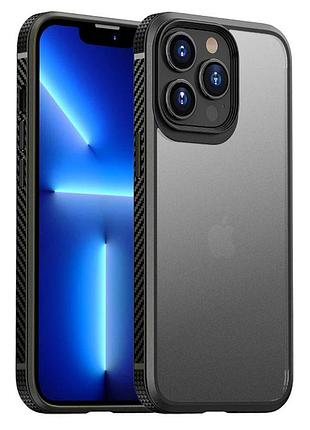 Протиударний бампер чохол primolux transparent для смартфона apple iphone 14 pro - black