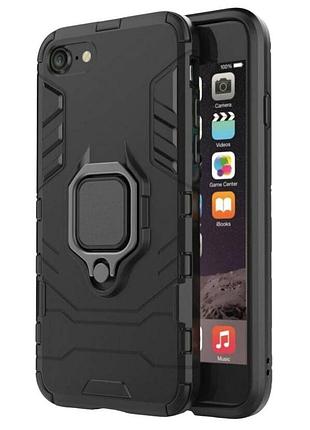 Чехол бампер primolux ring armor для apple iphone 7 / iphone 8 - black