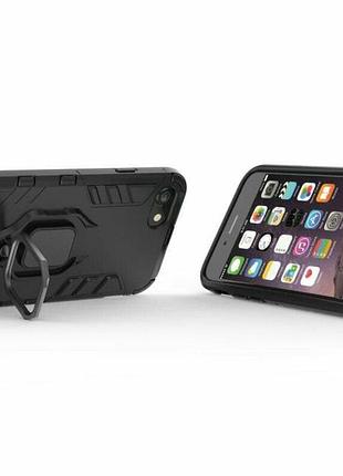 Чехол бампер primolux ring armor для apple iphone 7 / iphone 8 - black 3