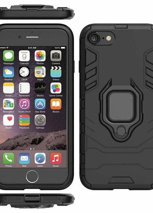 Чехол бампер primolux ring armor для apple iphone 7 / iphone 8 - black 4