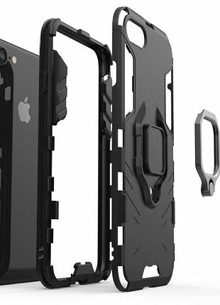 Чехол бампер primolux ring armor для apple iphone 7 / iphone 8 - black 5
