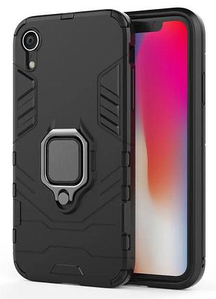Чехол бампер primolux ring armor для apple iphone xr - black