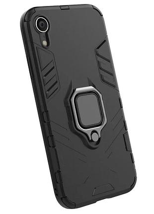 Чехол бампер primolux ring armor для apple iphone xr - black 3