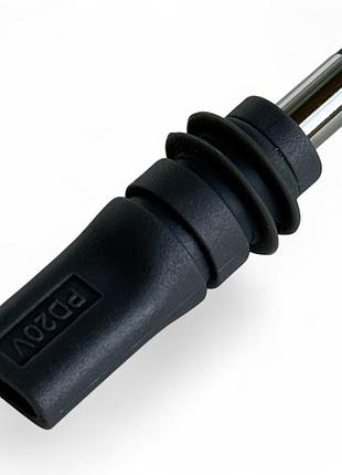 Адаптер живлення для ноутбука usb type-c pd 100w на dc 5.5x2.1 мм (dc5521) - grey