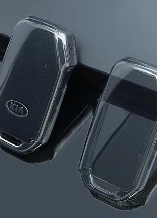 Чохол sil01 для смарт ключів kia sportage / ray / rio / soul / sorento / telluride / cerato - clear