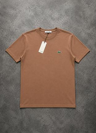 Футболка базовая lacoste коричневый