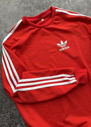 Свитшот красный adidas 3