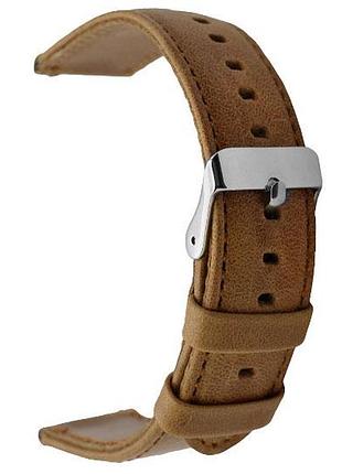 Кожаный ремешок primo для часов samsung galaxy watch 3 41mm (sm-r850) - light brown