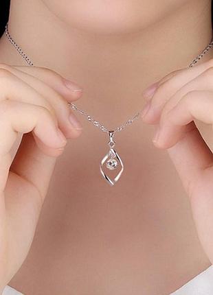 Колье-подвеска primo cristall - silver 2