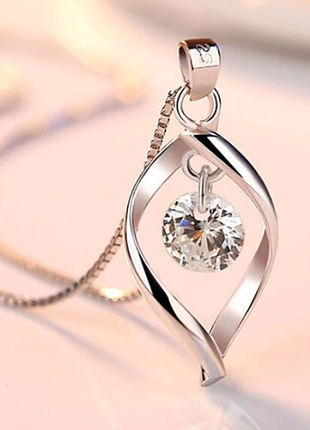 Колье-подвеска primo cristall - silver 4