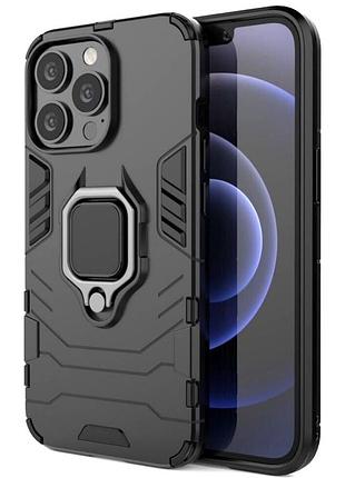 Чехол бампер primolux ring armor для apple iphone 13 pro max - black