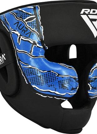 Шолом rdx head guard new aura f17 чорний, синій уні s