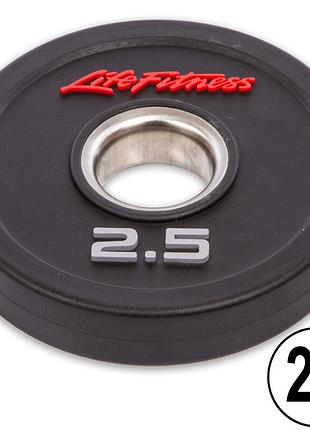 Диск поліуретановий d-51мм life fitness 2,5 кг