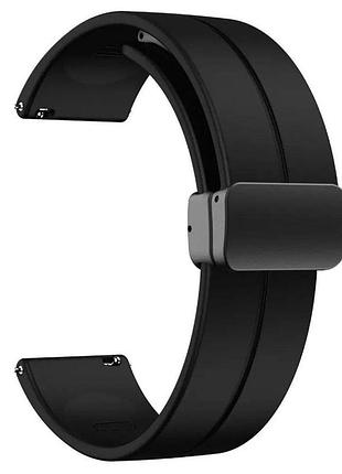 Ремешок primolux magnetic silicone для часов amazfit active 3 premium / active 2 / active - black
