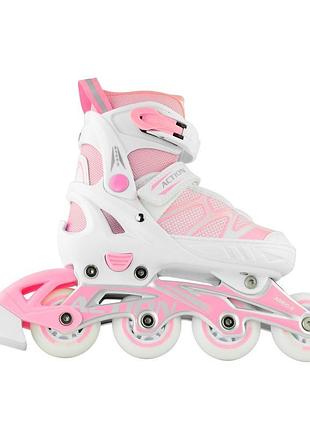 Ролики розсувні action 2 в 1 riply/pink/29-32