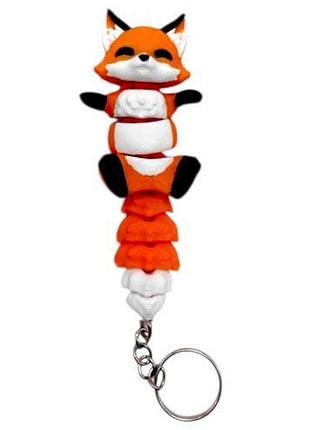 Брелок 3d печать "flexi fox / магнитная лисичка keychain"
