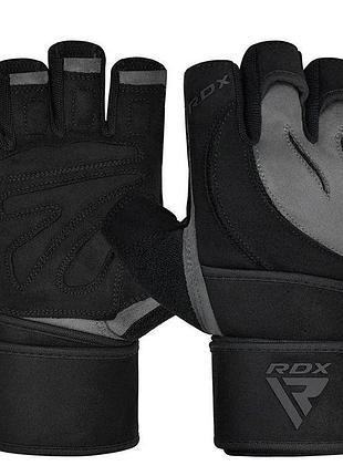 Перчатки для фитнеса rdx l4 micro gray/black l 4