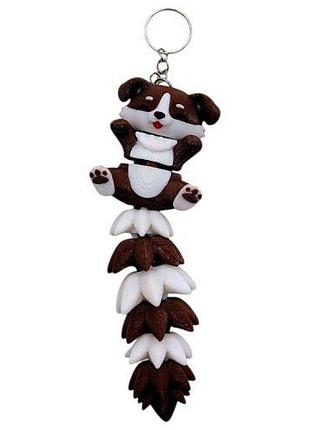 3d брелоки flexi dog long tail/ собака хвостик keychain, 3d печать
