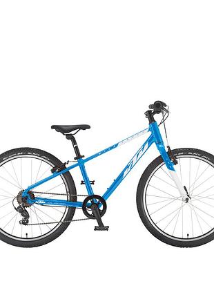 Велосипед ktm wild cross 24 " блакитний (білий), 2021