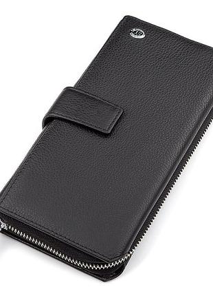 Мужской кошелек st leather 18453 (st128) стильный черный