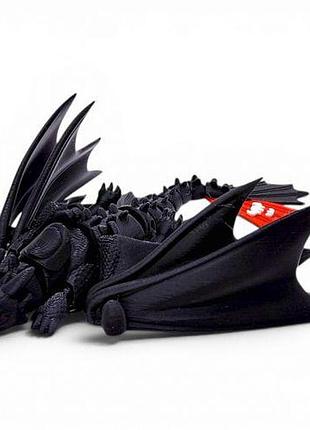 Фигурка 3d hero dragon night fury / ночная лють, 3d печать "17см"