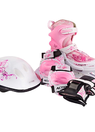 Роликові ковзани action pinky (компл)/pink/30-33