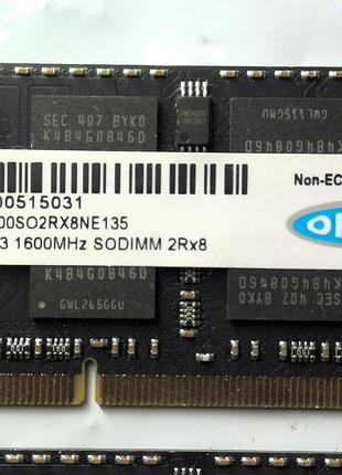 Пара 16 гб (8гбx2) origin ddr3 1600mhz sodimm 1.35v оперативна пам'ять 16 гб ддр3 1600 мгц для ноутбука
