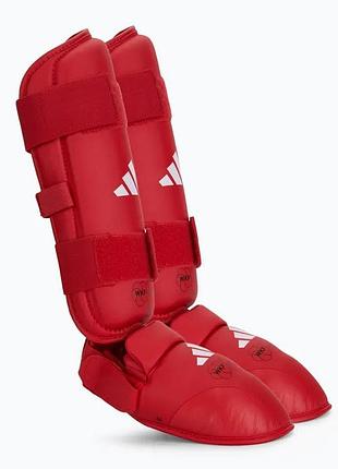 Защита голени и стопы wkf | красный | adidas 661.35