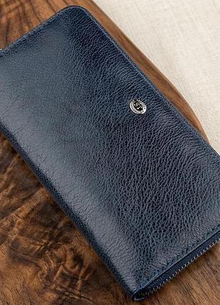 Вертикальний жіночий гаманець-клатч st leather 18864 синій