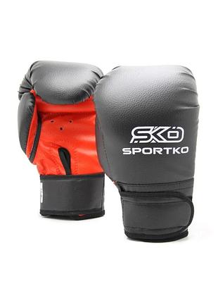 Боксерские перчатки sportko арт. пд2-8-oz (унций) черный