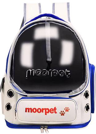 Портативный рюкзак-скафандр для животных moorpet orbit эргономичный рюкзак с окошком 42×34×27 см прозрачный иллюминатор и