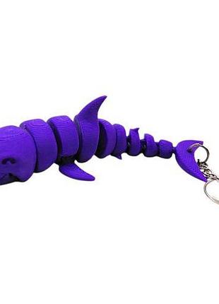 3d брелоки "flexi shark / акула", keychain, 3d печать